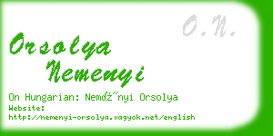 orsolya nemenyi business card
